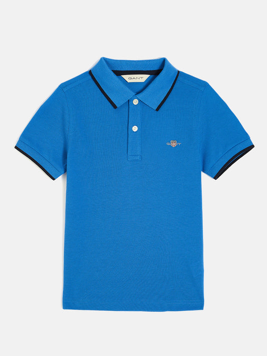 Gant Boys Blue Short Sleeves Polo Tshirt