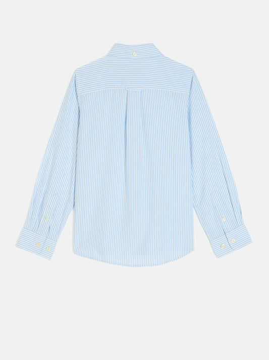 Gant Boys Blue Button Down Collar Full Sleeves Shirt