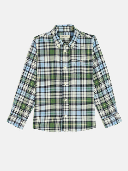 Gant Boys Multicolor Button Down Collar Full Sleeves Shirt