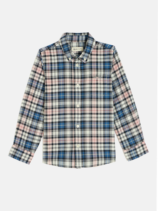 Gant Boys Multicolor Button Down Collar Full Sleeves Shirt