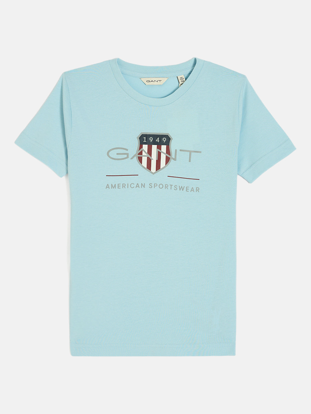 Gant Boys Aqua Round Neck Short Sleeves T-Shirt