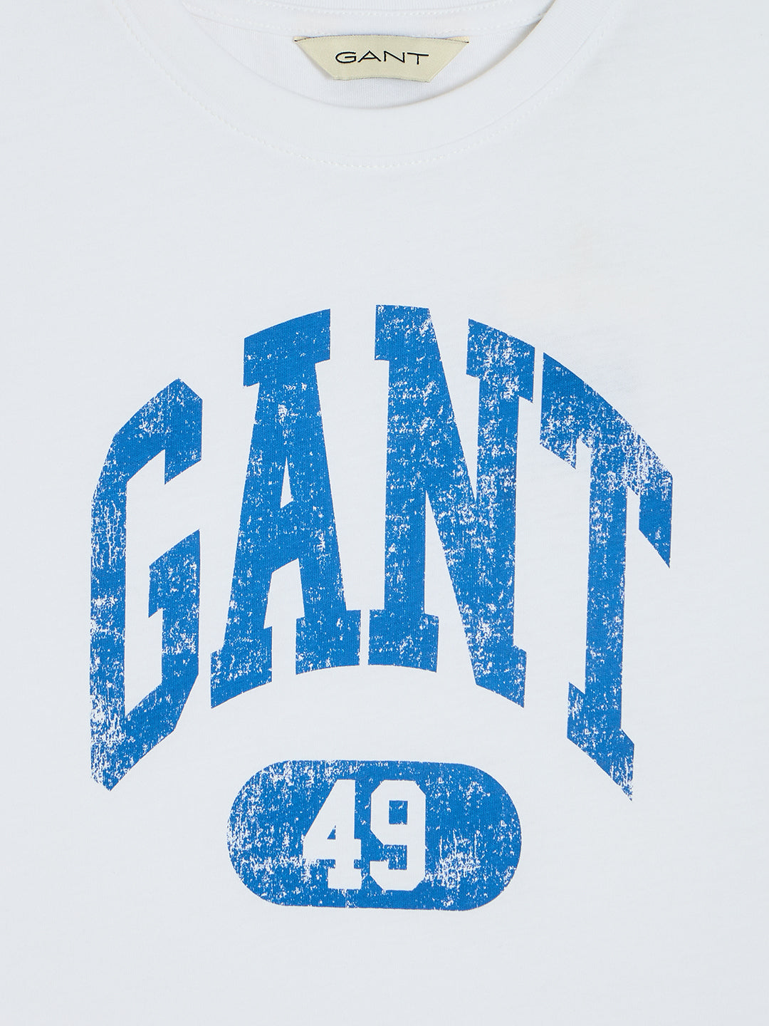 Gant Boys White Round Neck Short Sleeves T-Shirt