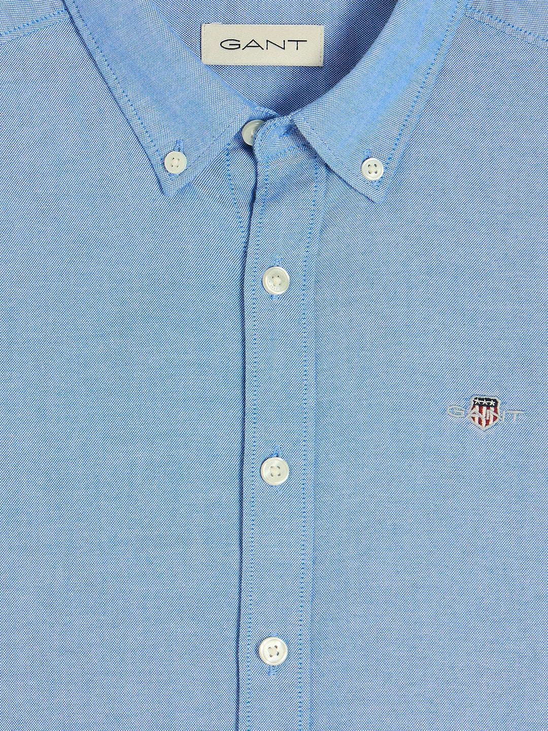 Gant Boys Blue Button Down Collar Full Sleeves Shirt