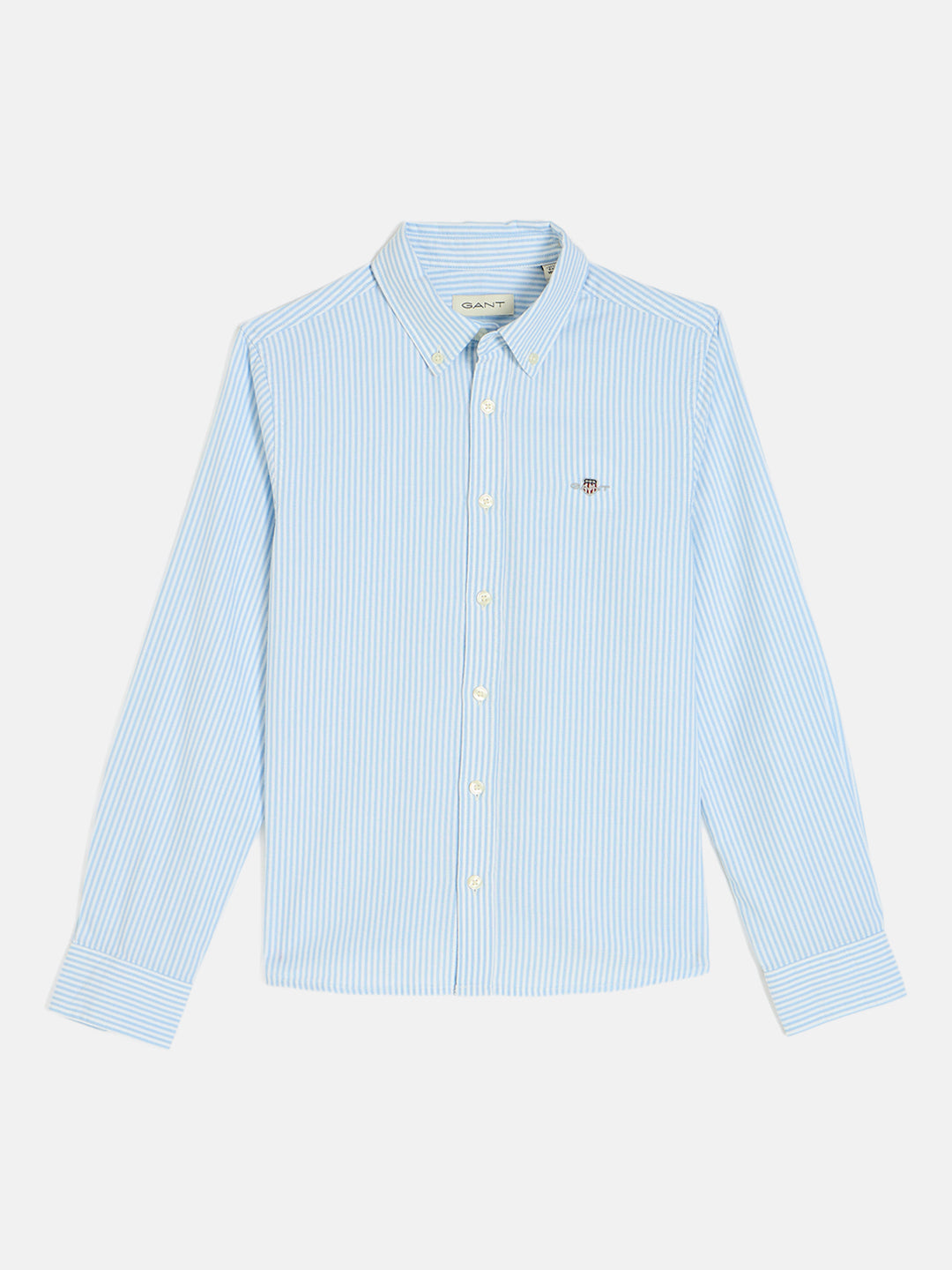 Gant Boys Blue Button Down Collar Full Sleeves Shirt