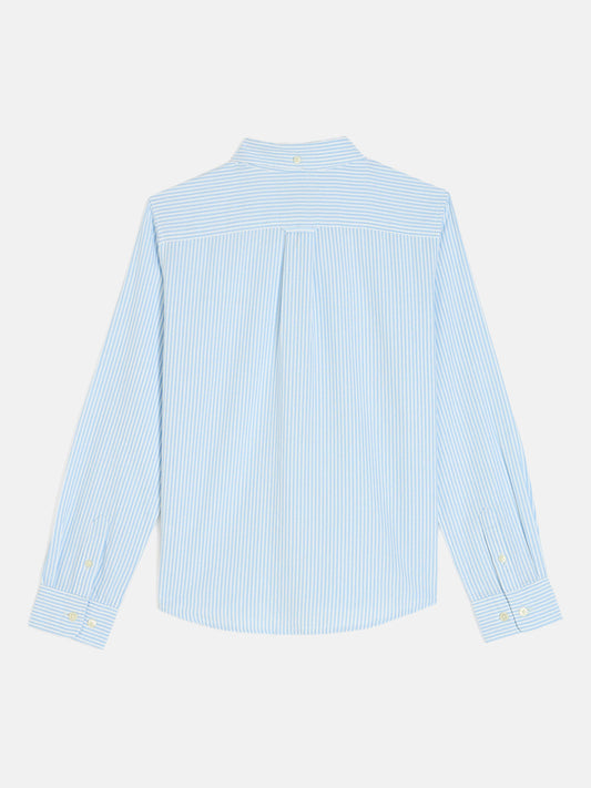 Gant Boys Blue Button Down Collar Full Sleeves Shirt