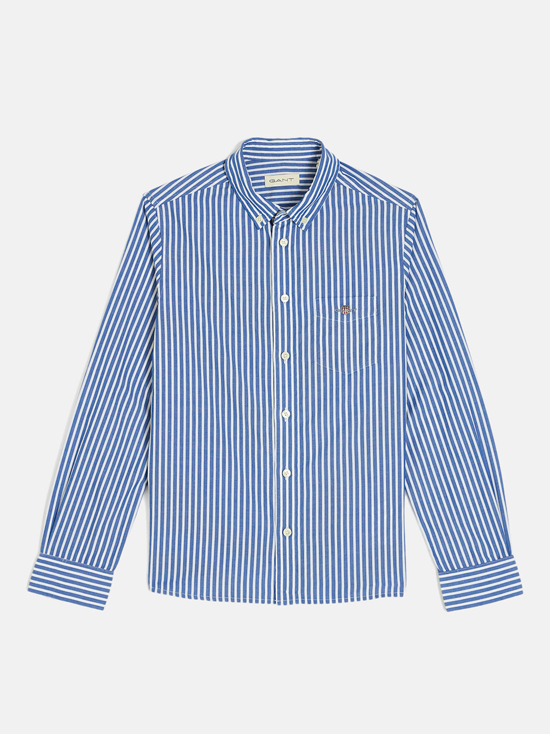 Gant Boys Blue Button Down Collar Full Sleeves Shirt