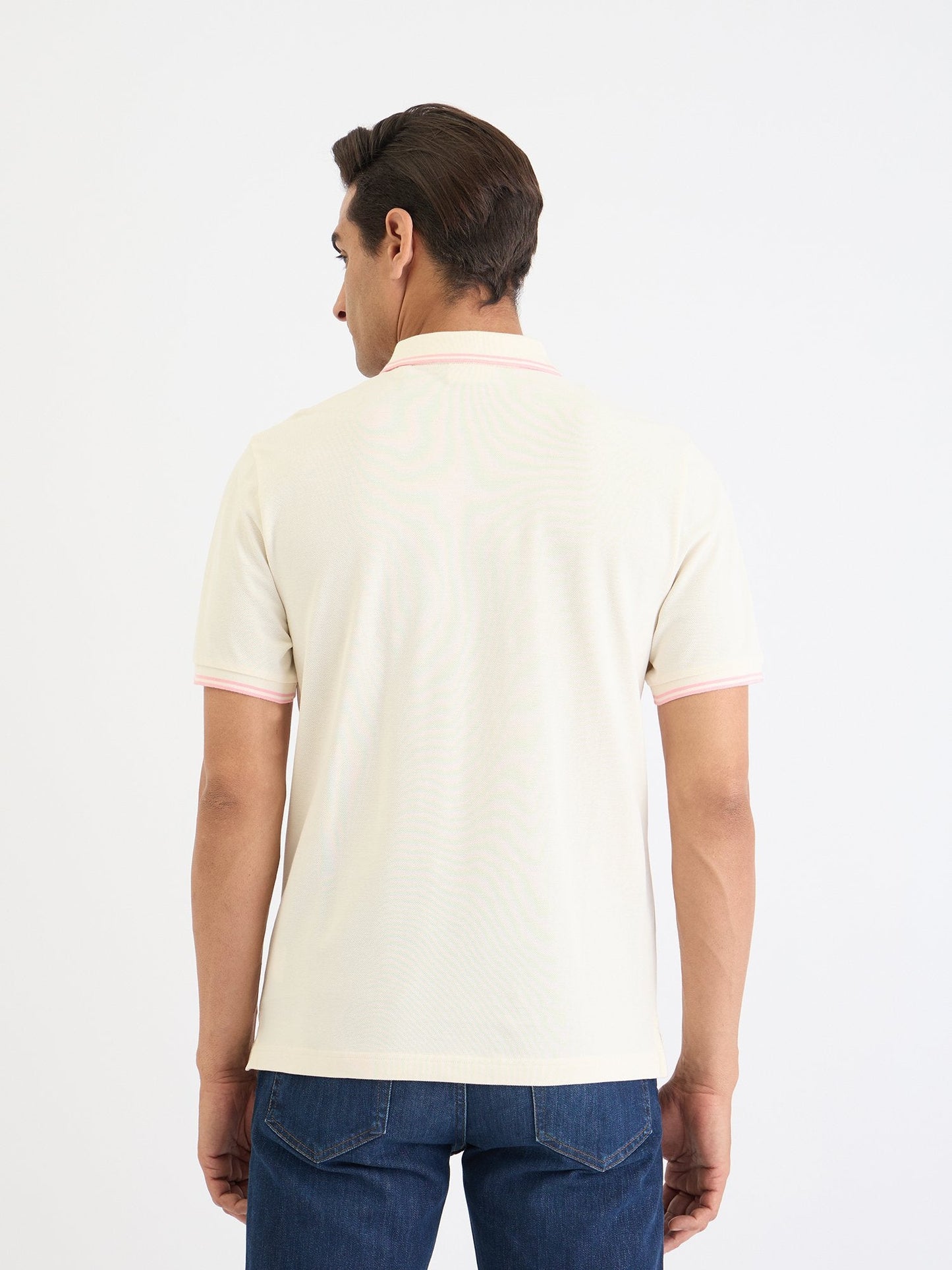 Gant Men Cream Solid Polo Tshirt