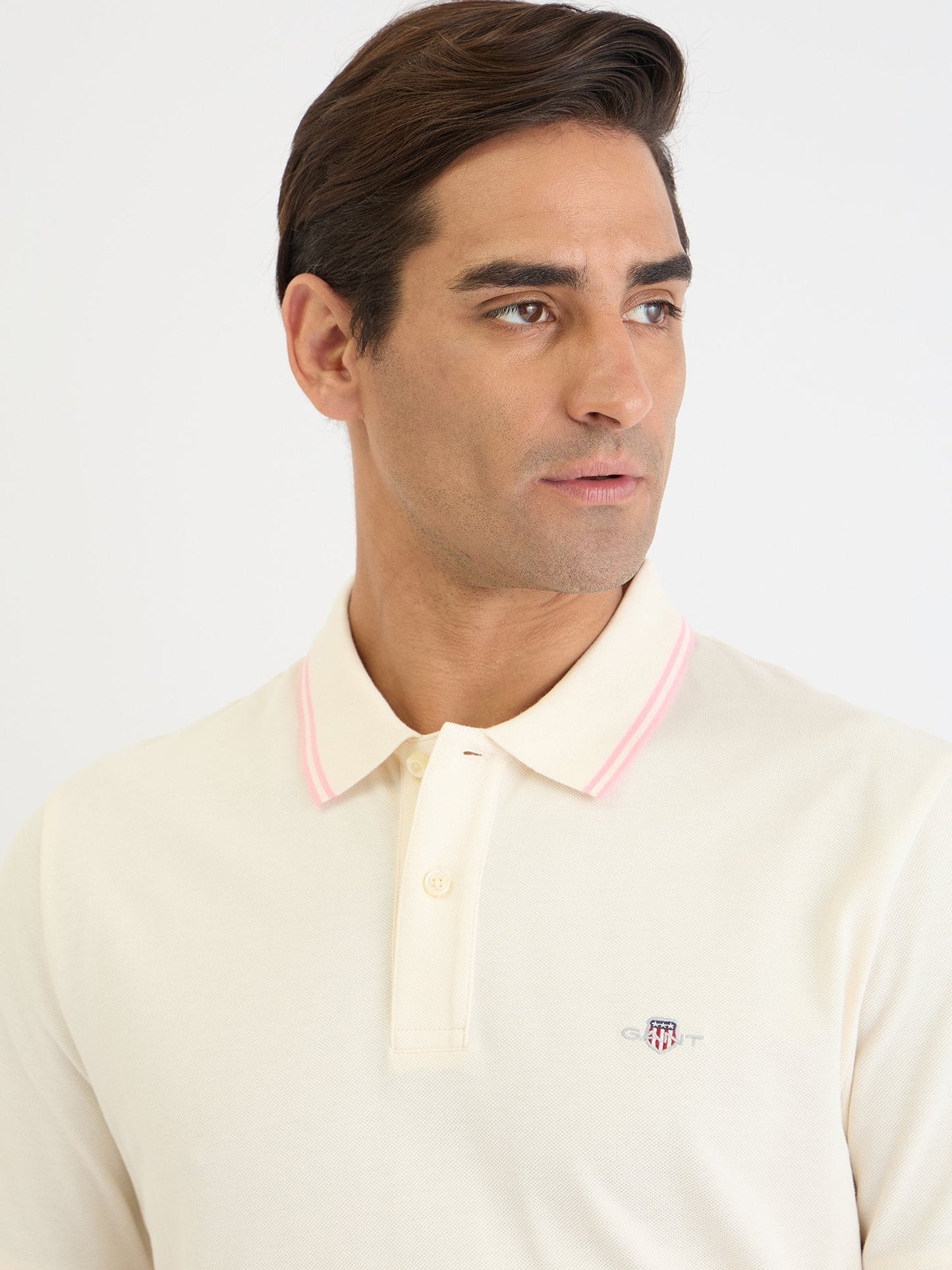 Gant Men Cream Solid Polo Tshirt