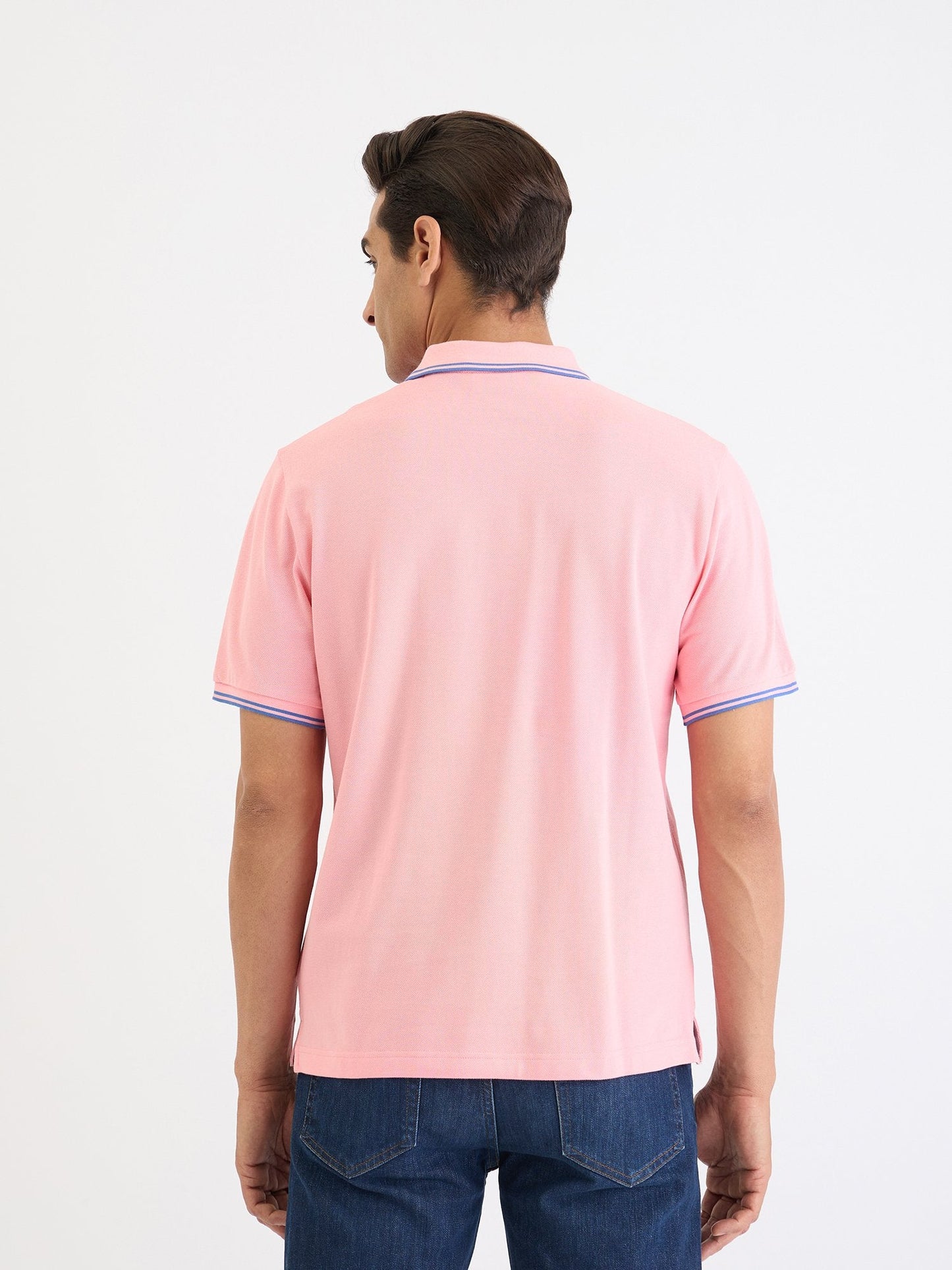 Gant Men Pink Solid Polo Tshirt