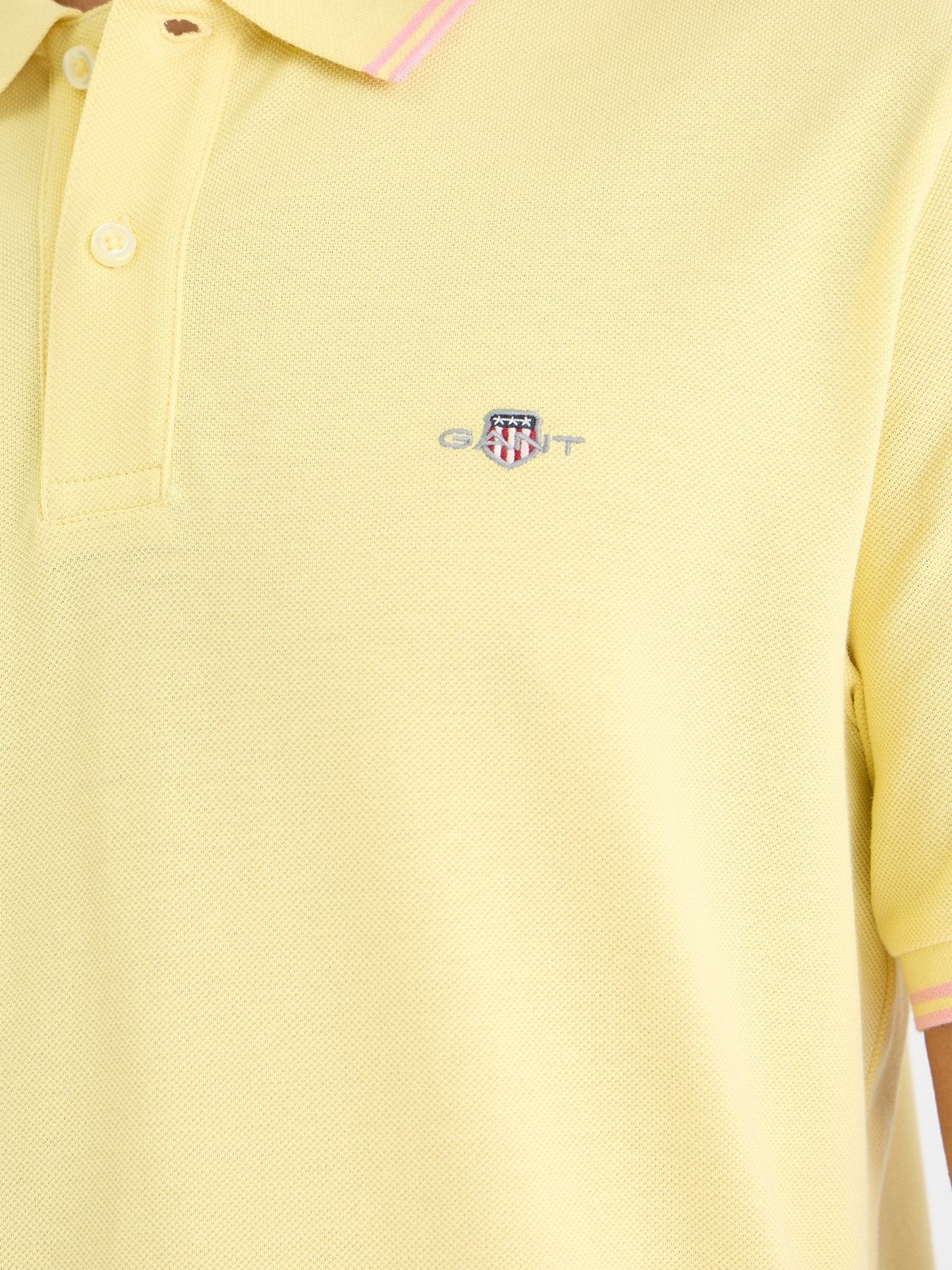 Gant Men Yellow Solid Polo Tshirt