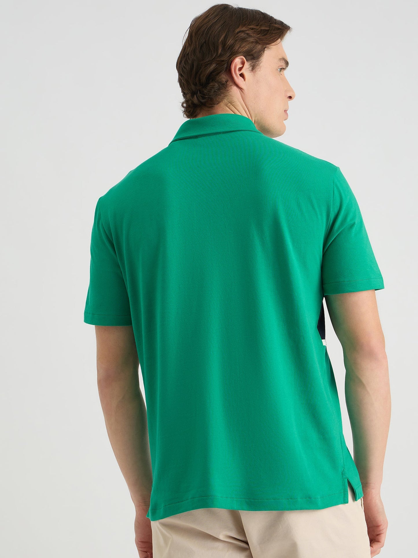 Gant Men Green Regular Fit Block Print Polo Tshirt