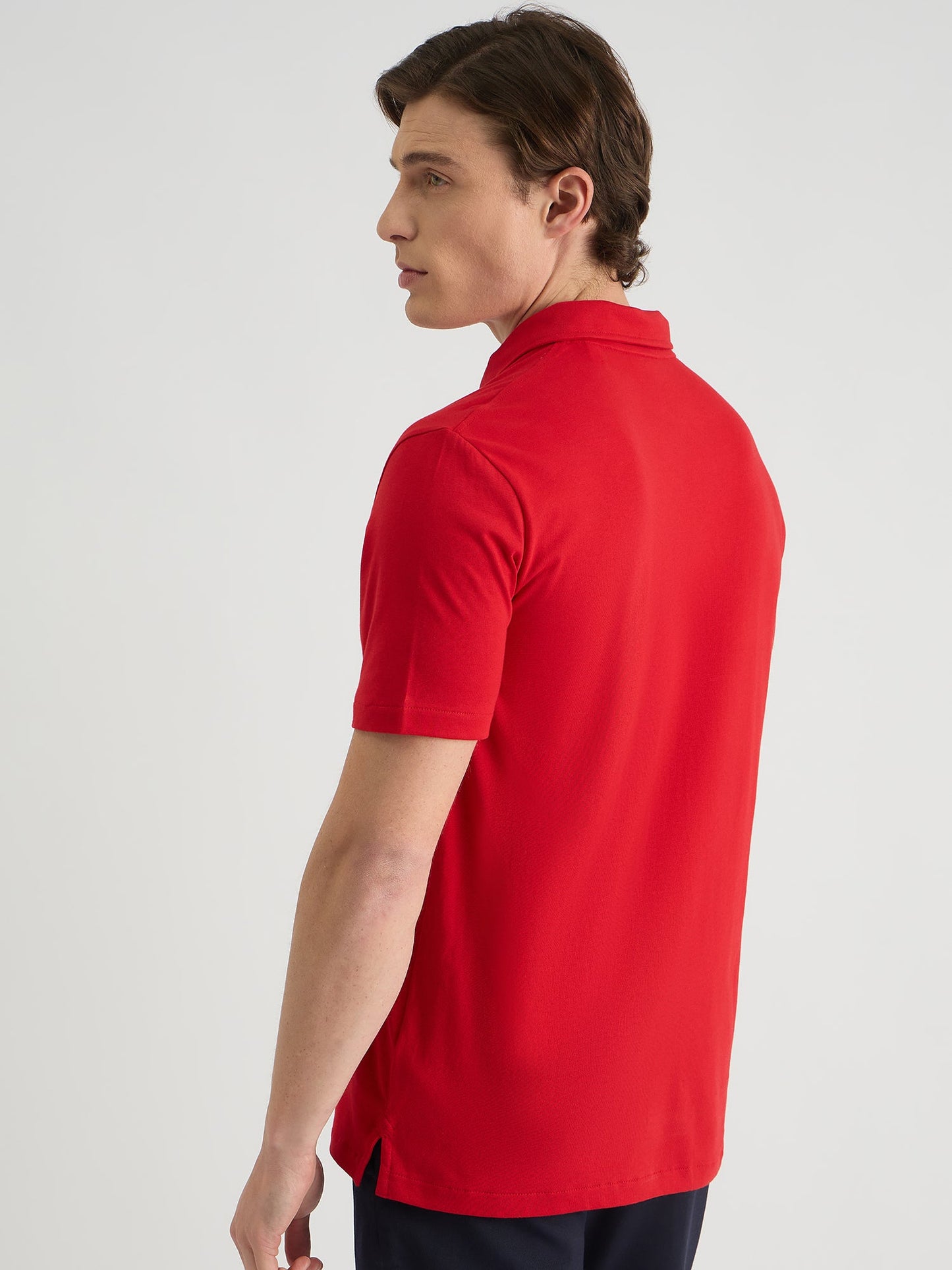 Gant Men Red Regular Fit Block Print Polo Tshirt