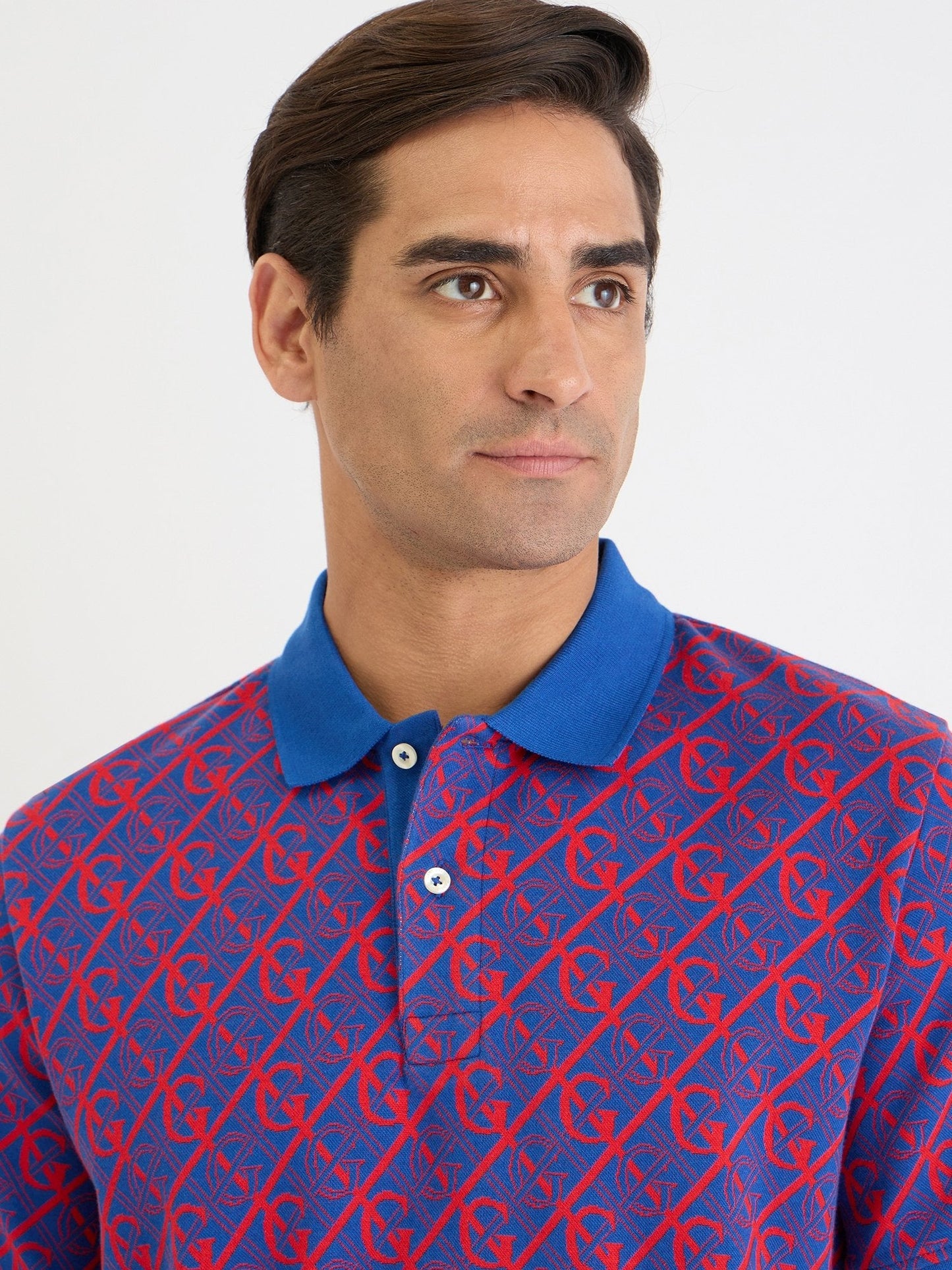 Gant Men Blue Printed Polo Tshirt