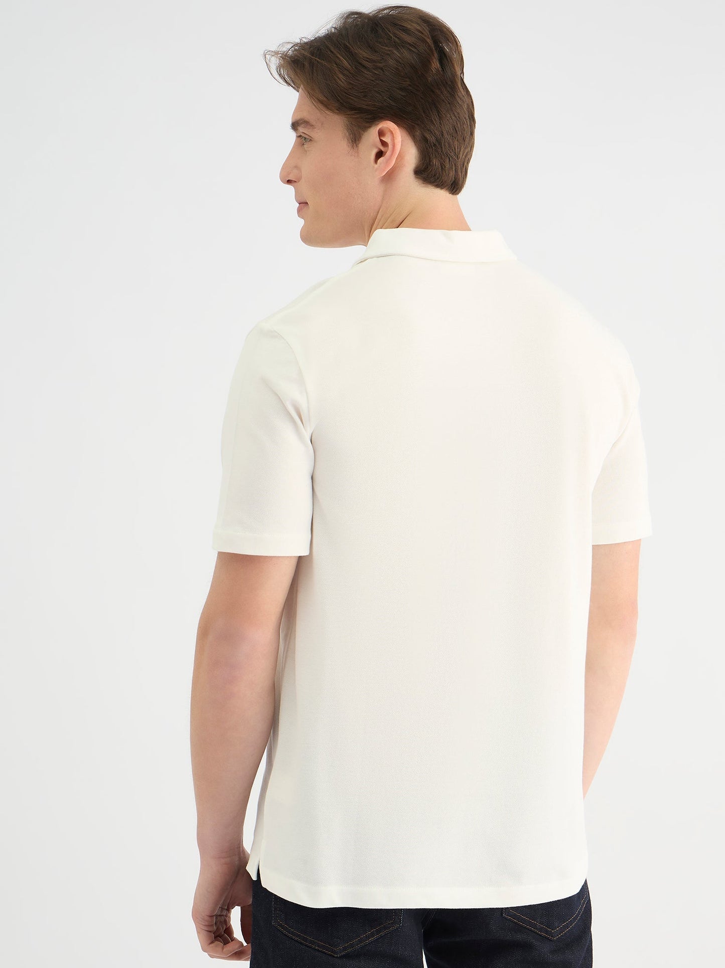 Gant Men White Regular Fit Solid Polo Tshirt