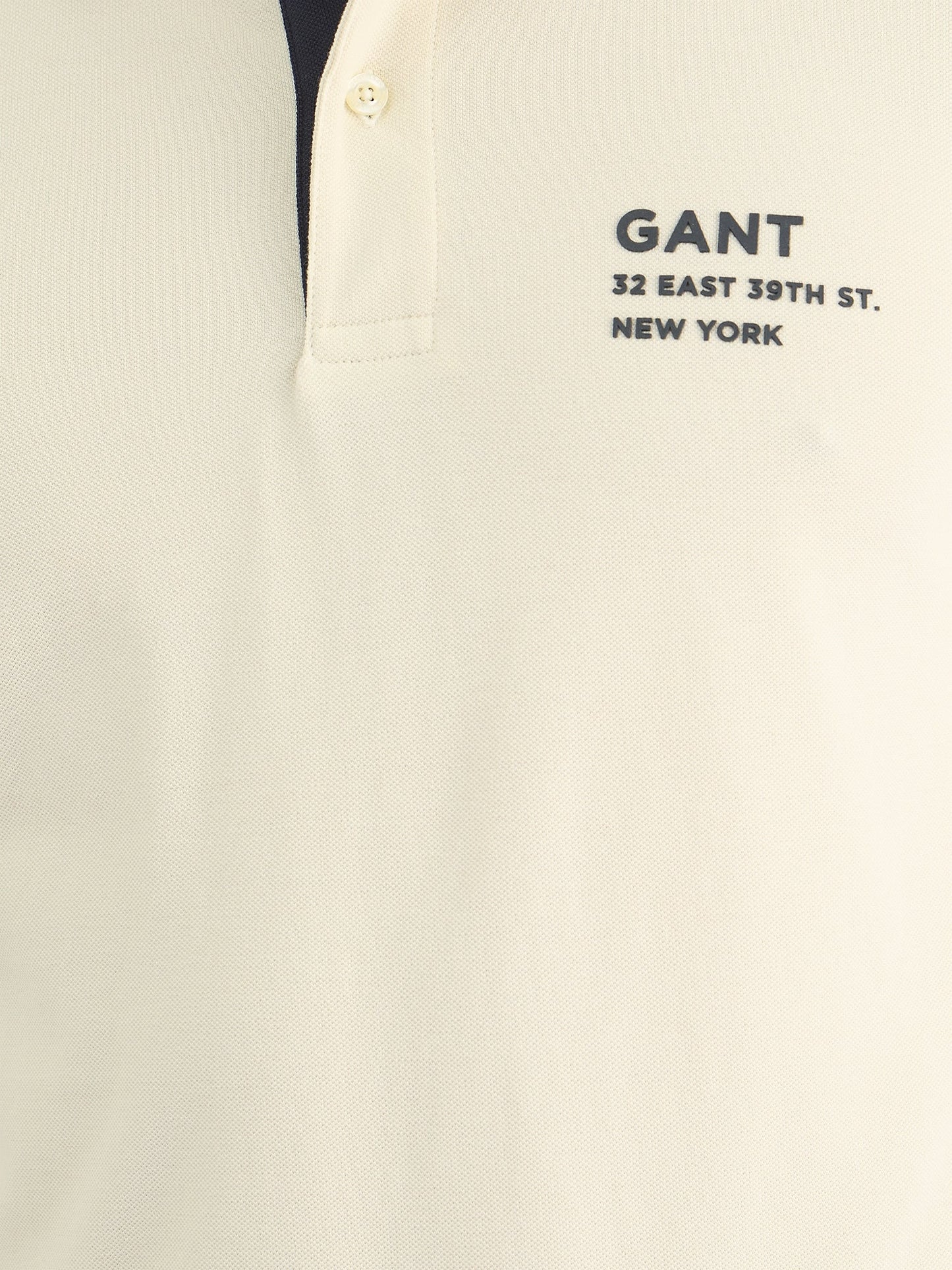 Gant Men Cream Regular Fit Solid Polo Tshirt