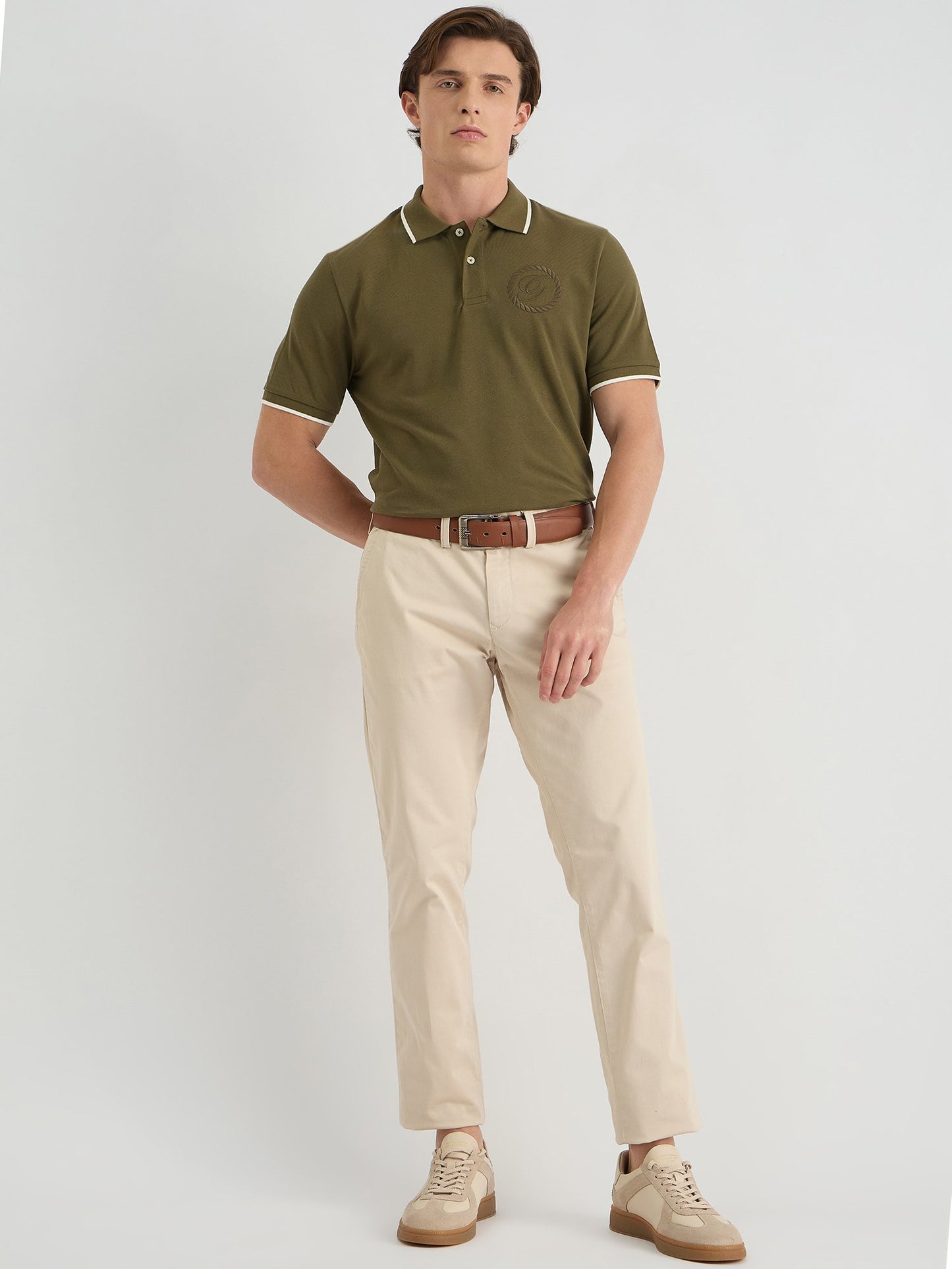 Gant Men Green Regular Fit Solid Polo Tshirt