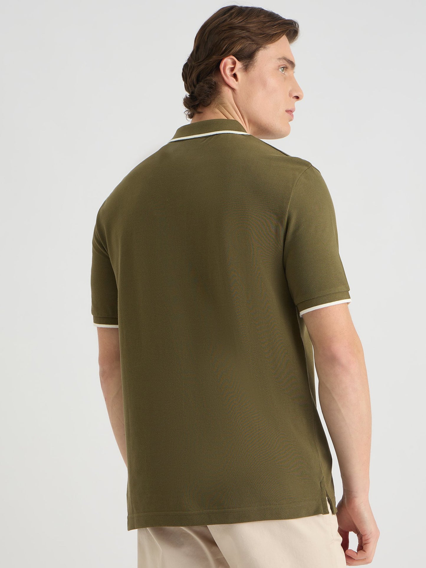 Gant Men Green Regular Fit Solid Polo Tshirt