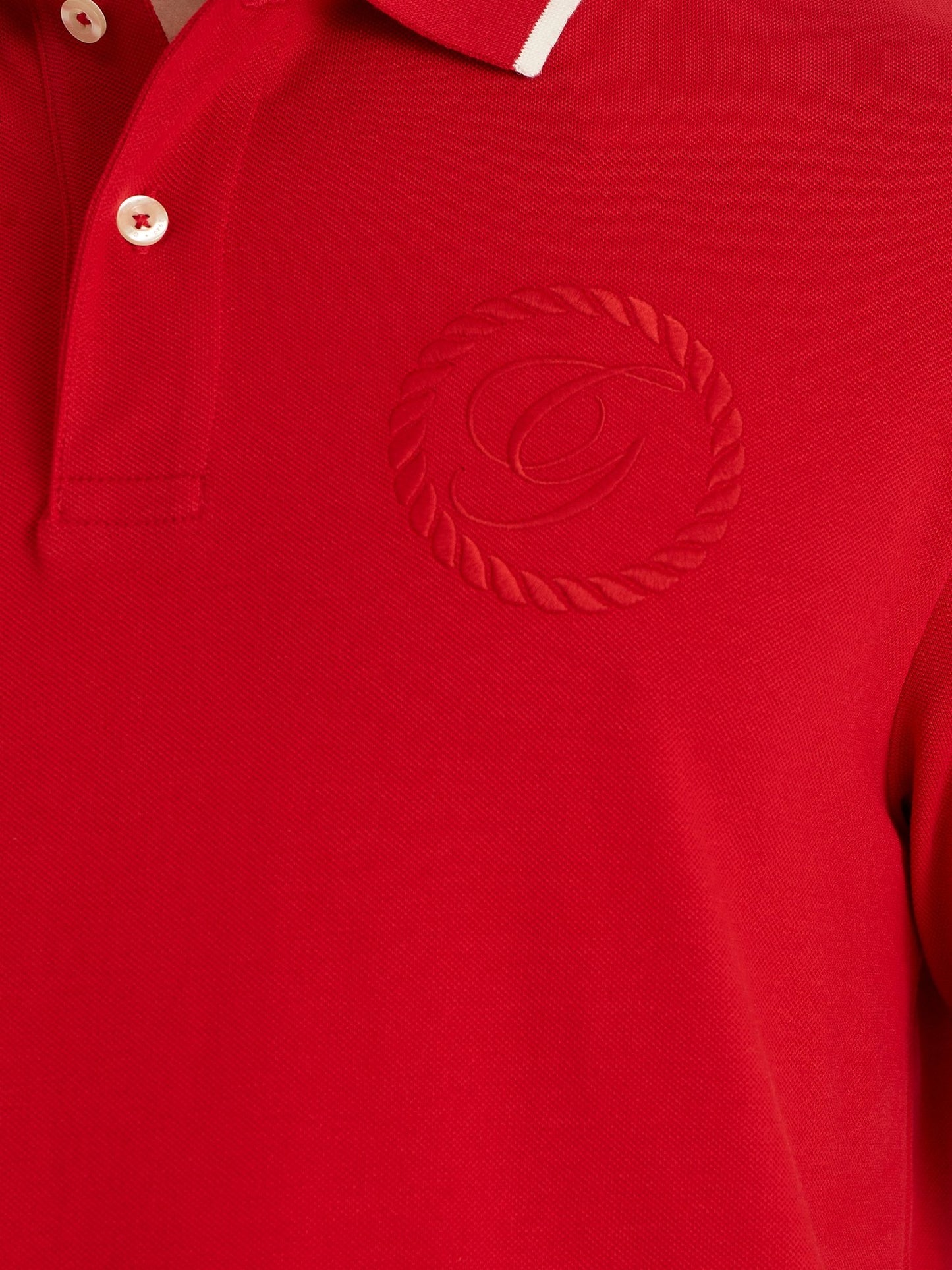 Gant Men Red Regular Fit Solid Polo Tshirt