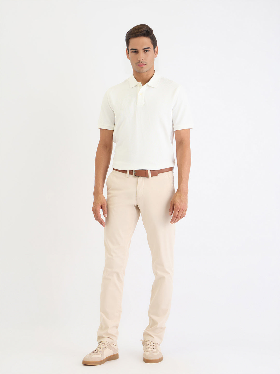 Gant Men White Solid Polo Tshirt