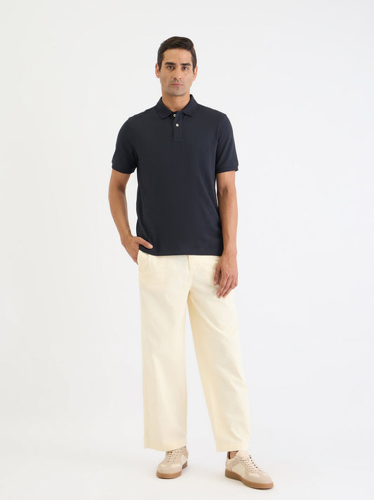 Gant Men Black Solid Polo Tshirt
