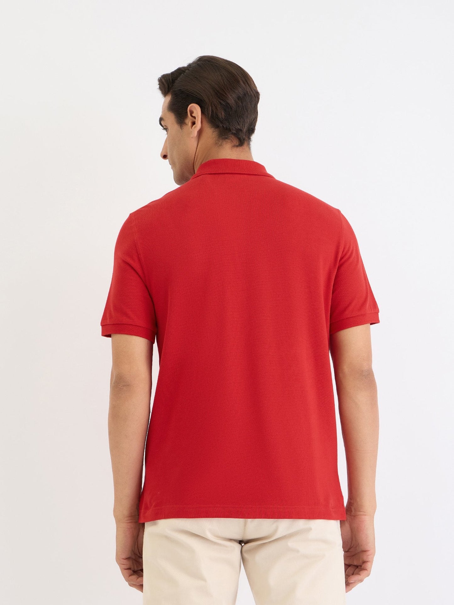 Gant Men Red Solid Polo Tshirt