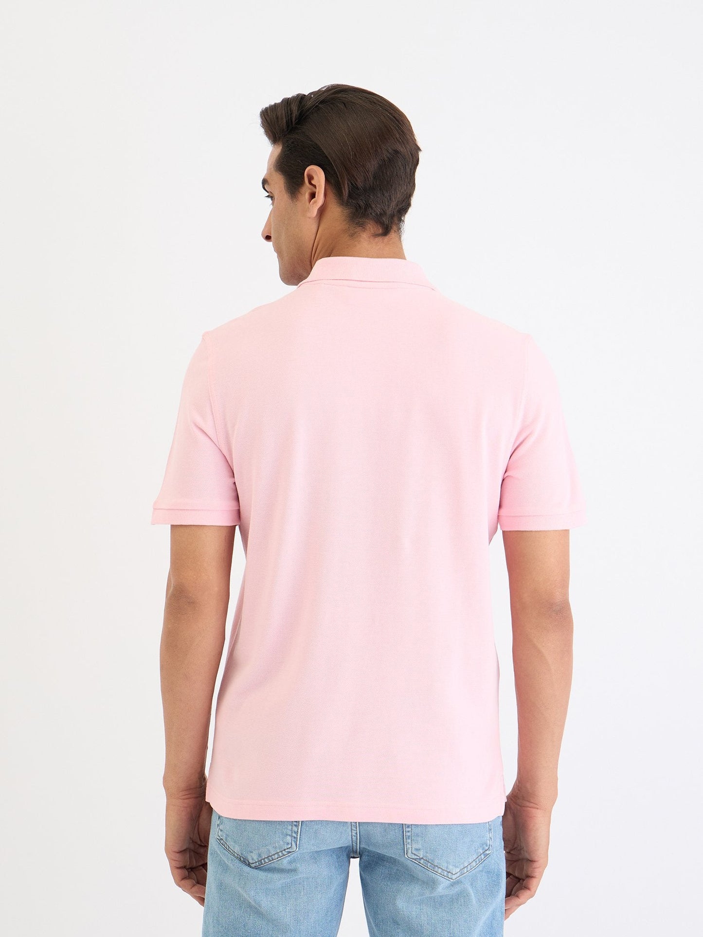 Gant Men Pink Solid Polo Tshirt