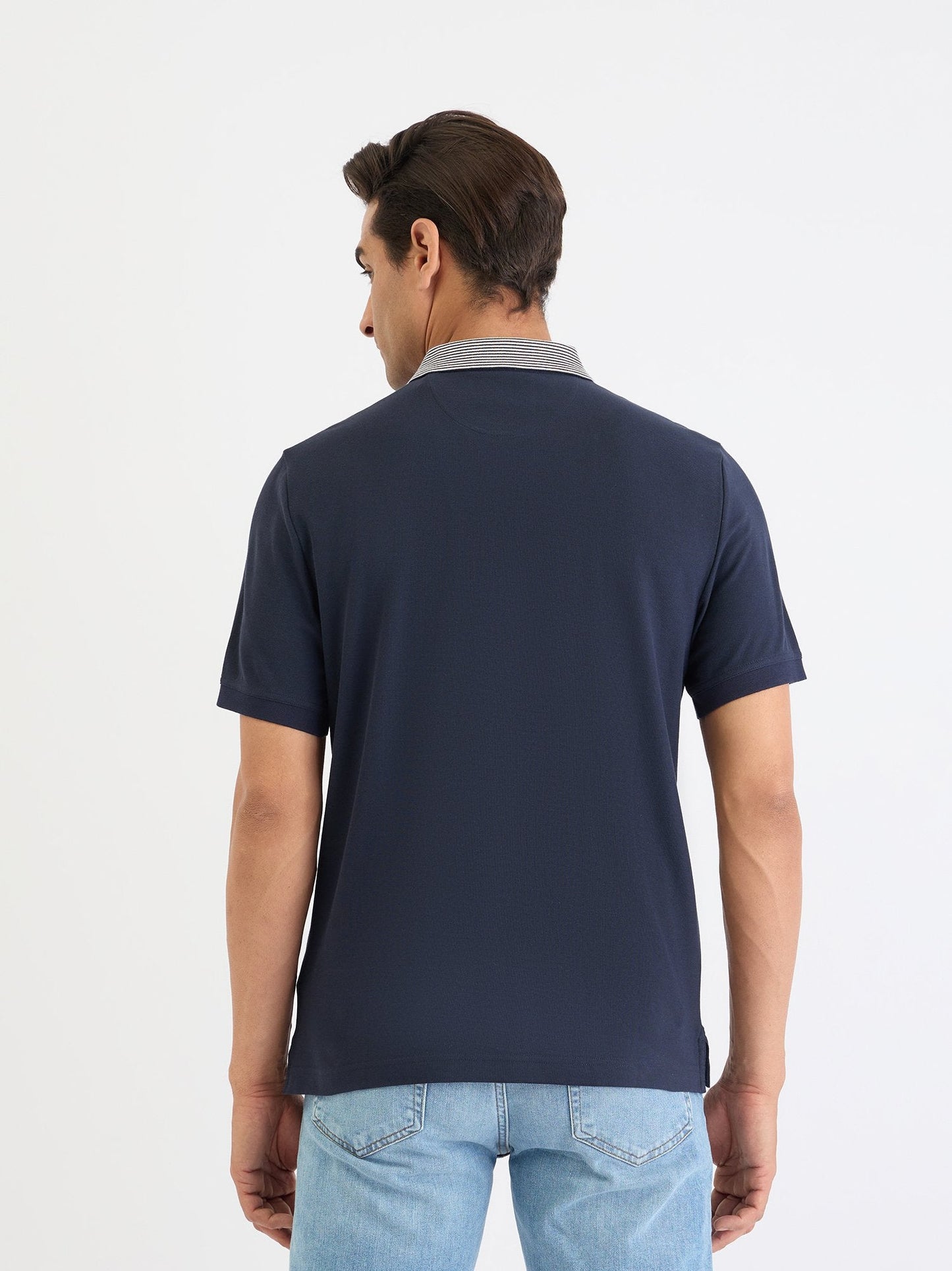 Gant Men Blue Solid Polo Tshirt