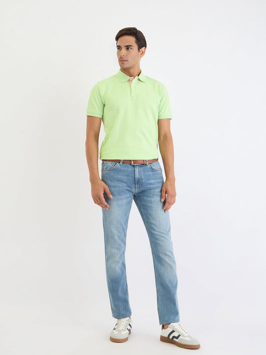 Gant Men Green Solid Polo Tshirt