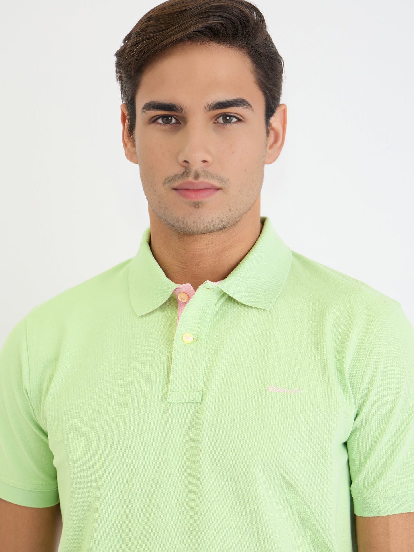 Gant Men Green Solid Polo Tshirt