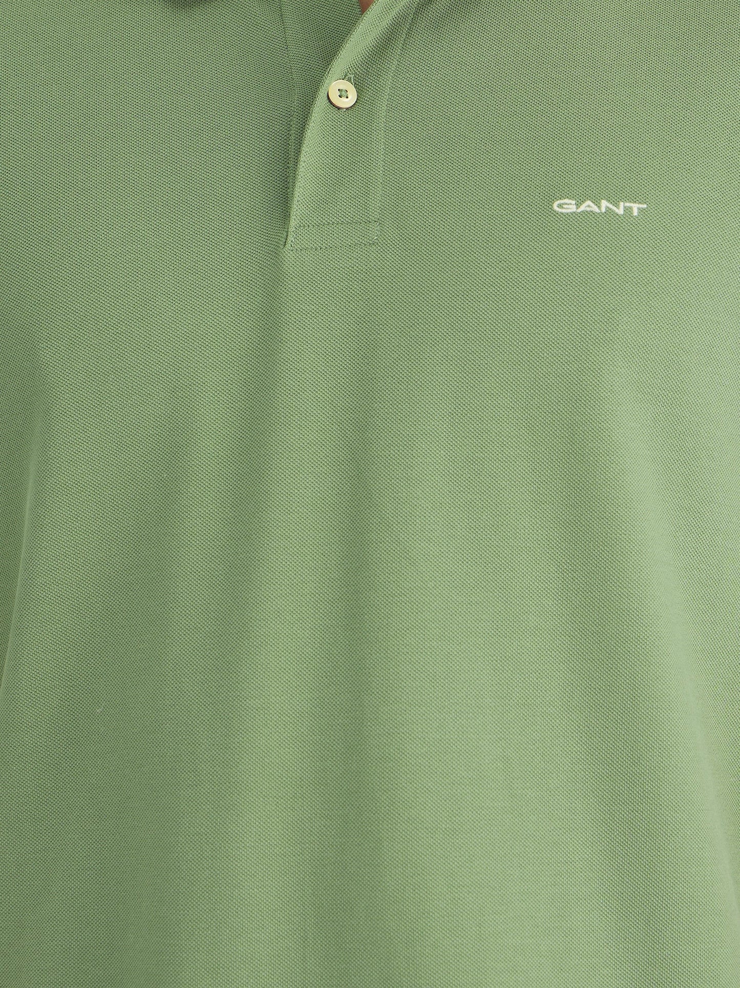 Gant Men Green Regular Fit Solid Polo Tshirt