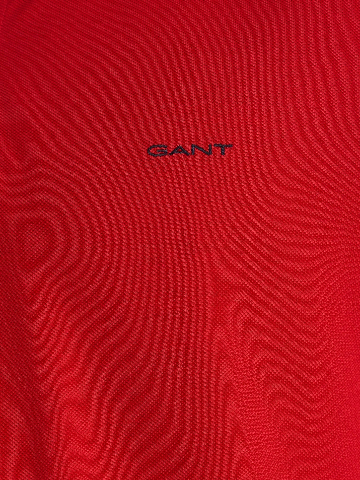 Gant Men Red Regular Fit Solid Polo Tshirt