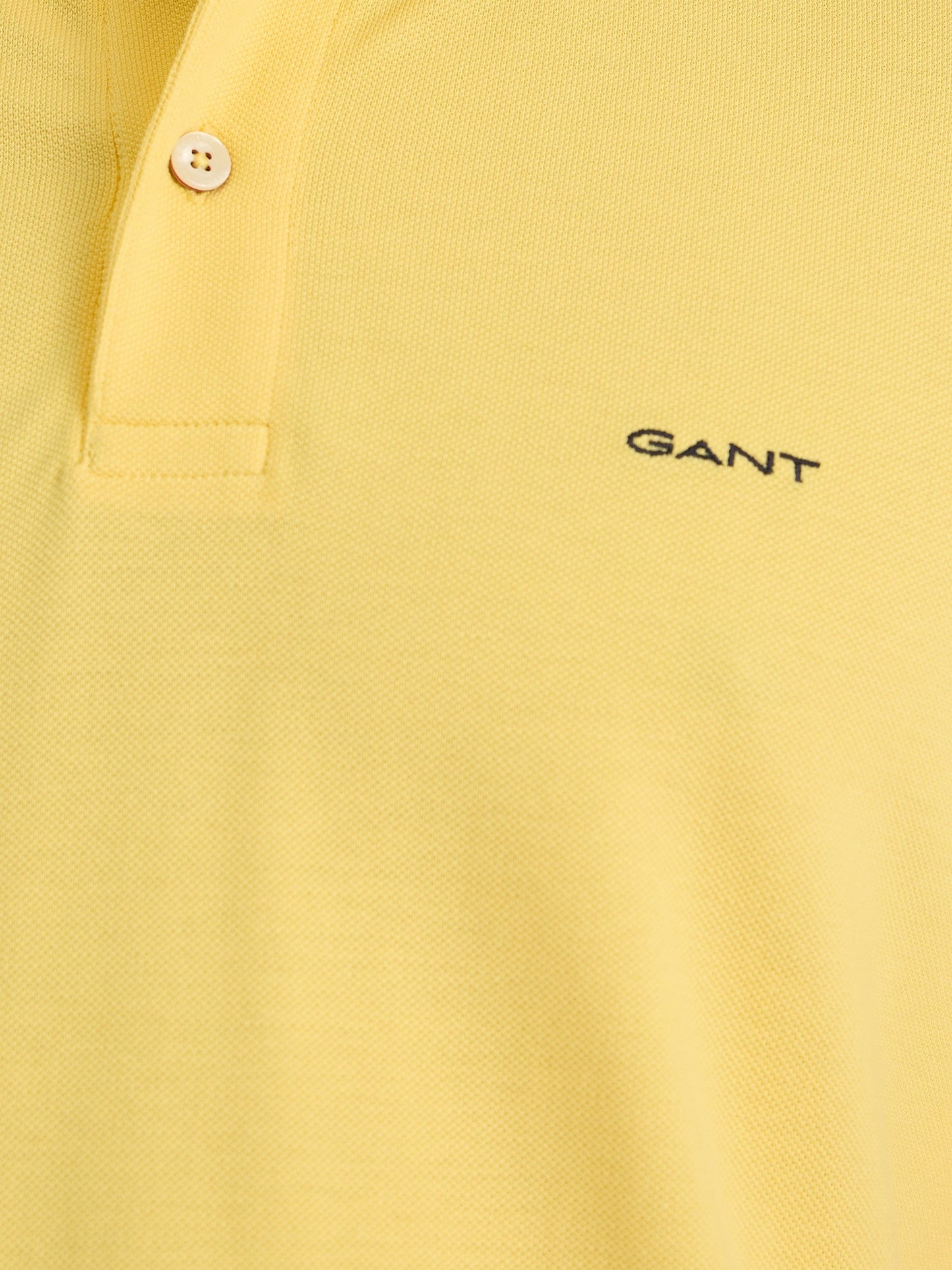 Gant Men Yellow Regular Fit Solid Polo Tshirt