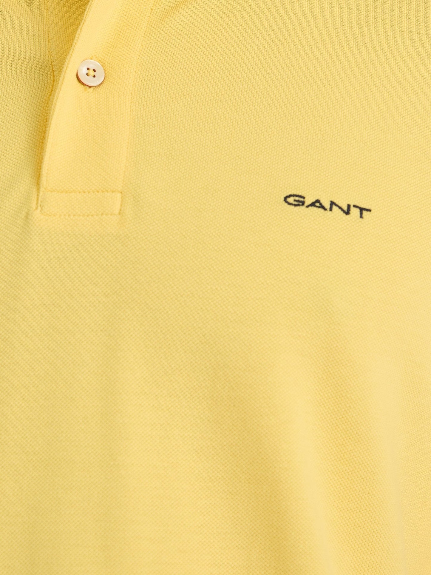 Gant Men Yellow Regular Fit Solid Polo Tshirt