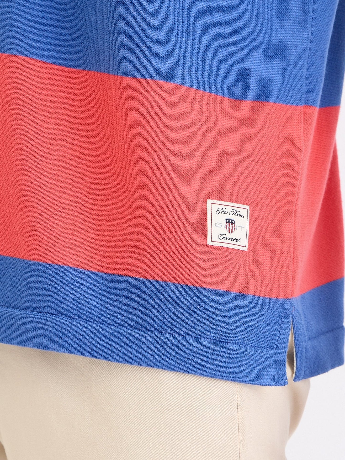 Gant Men Blue Striped Polo Tshirt