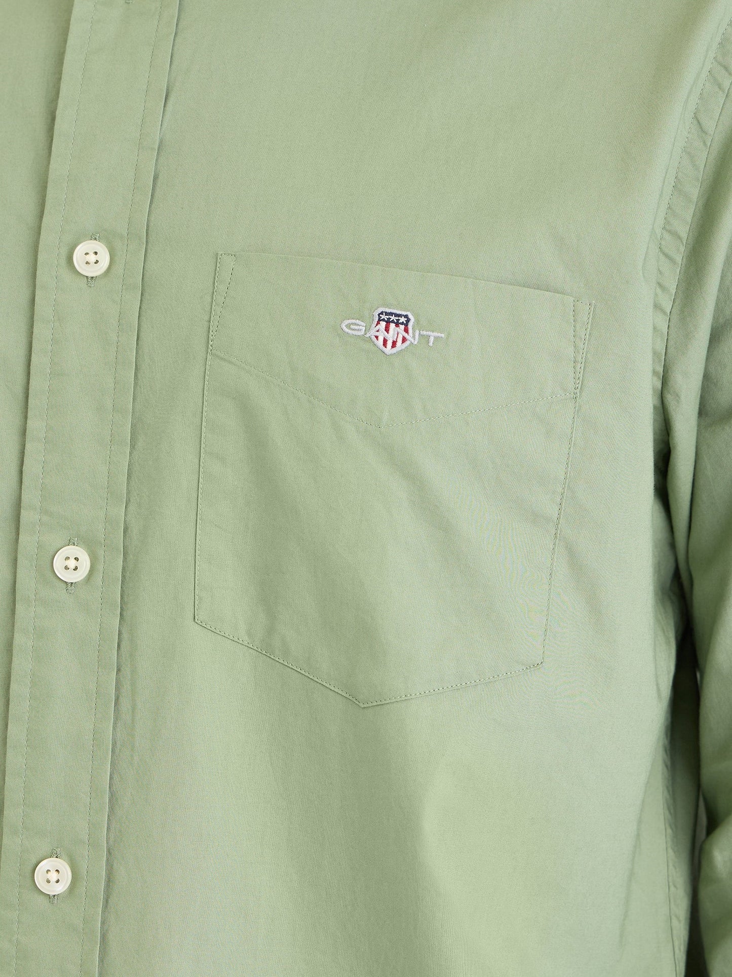 Gant Men Green Solid Collar Shirt