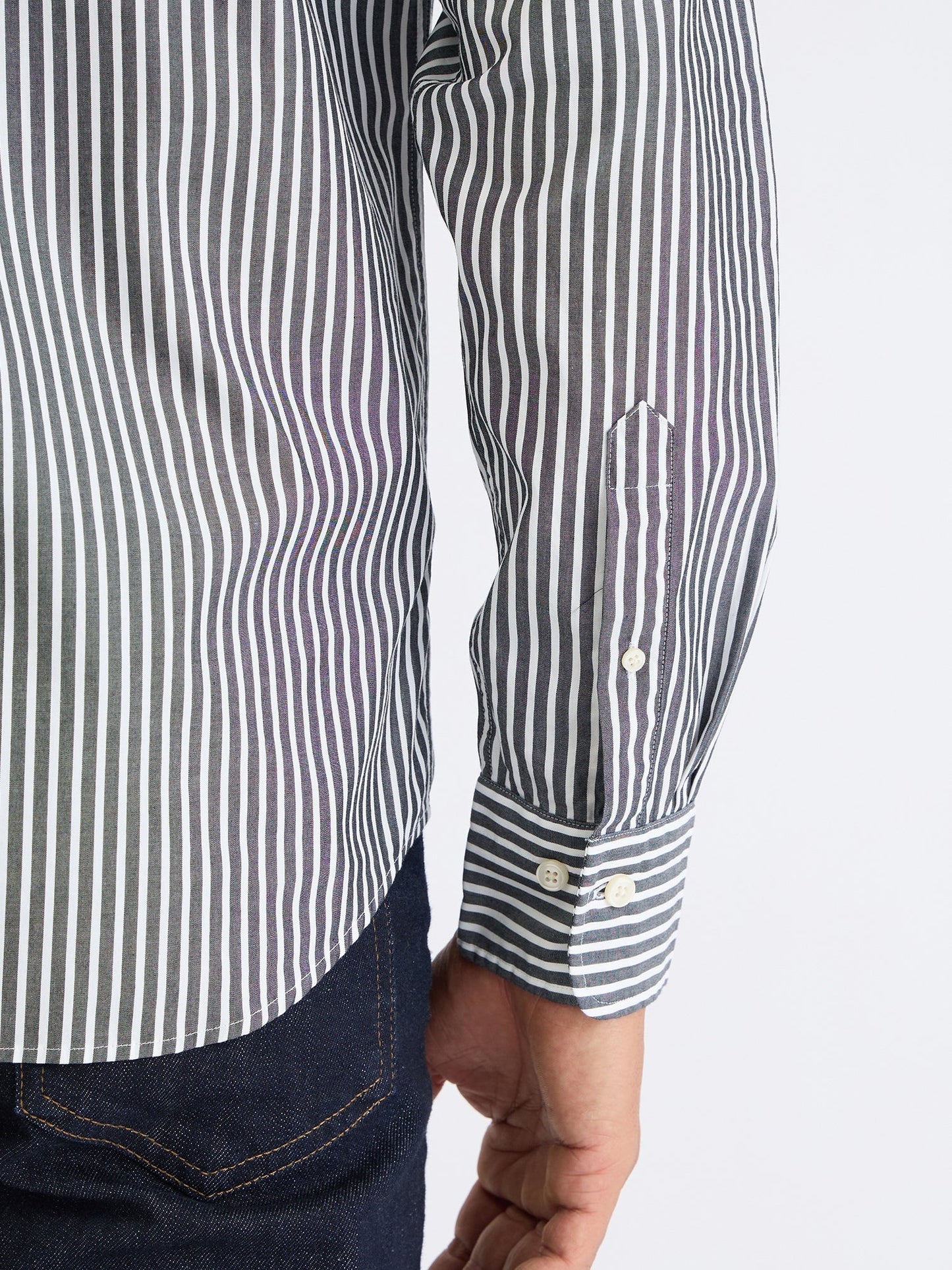 Gant Men Black Striped Collar Shirt