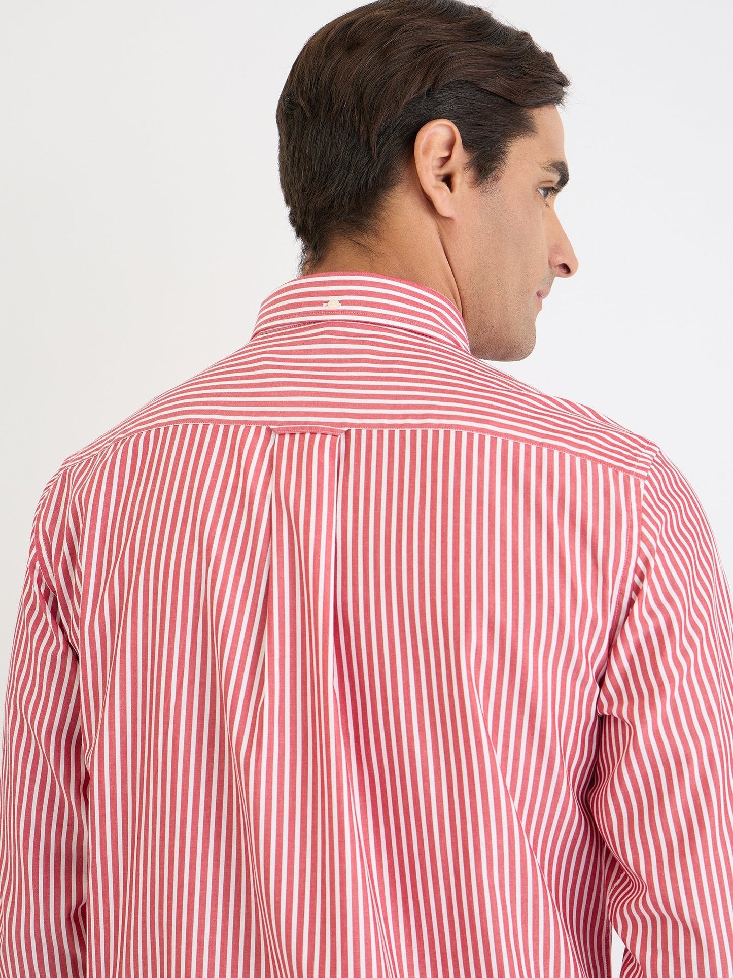Gant Men Red Striped Collar Shirt
