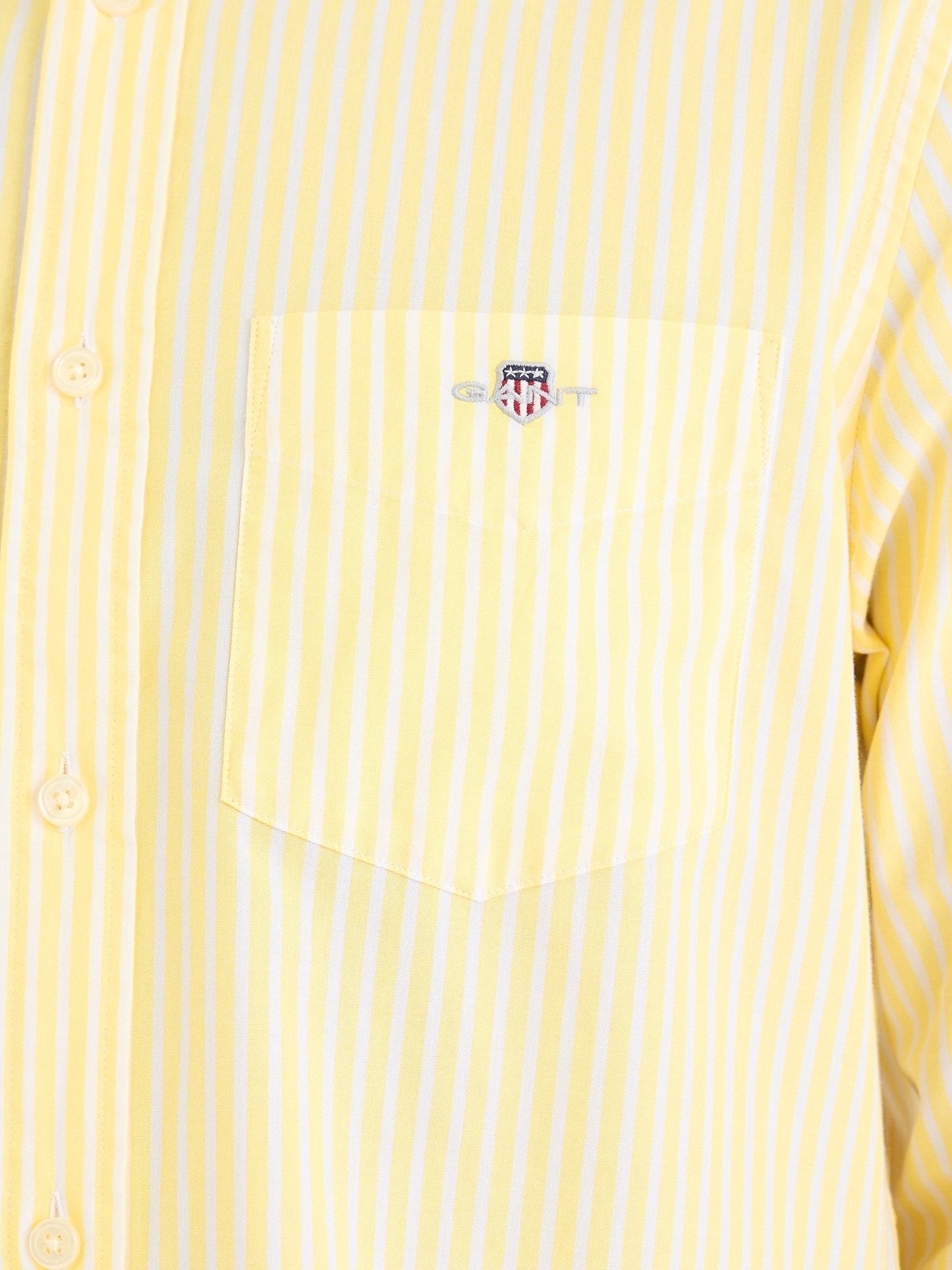 Gant Men Yellow Striped Collar Shirt