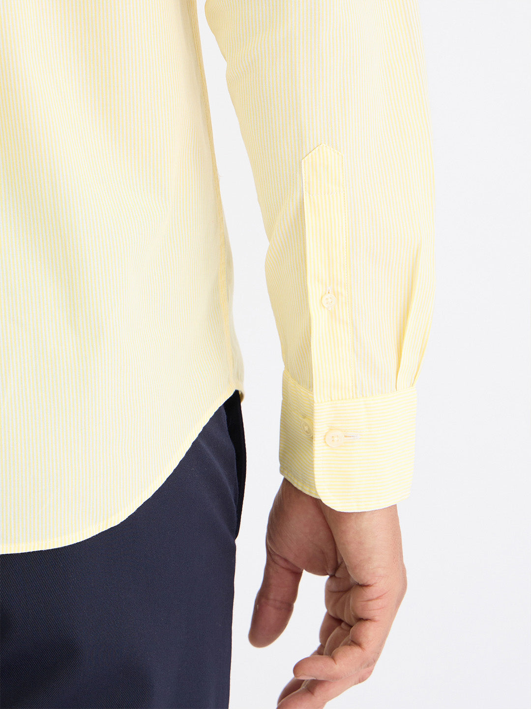 Gant Men Yellow Striped Collar Shirt