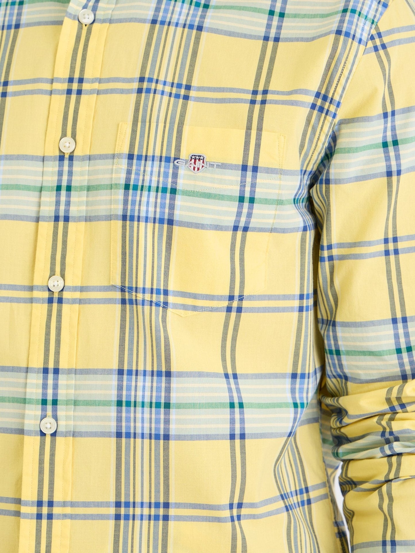 Gant Men Yellow Check Collar Shirt