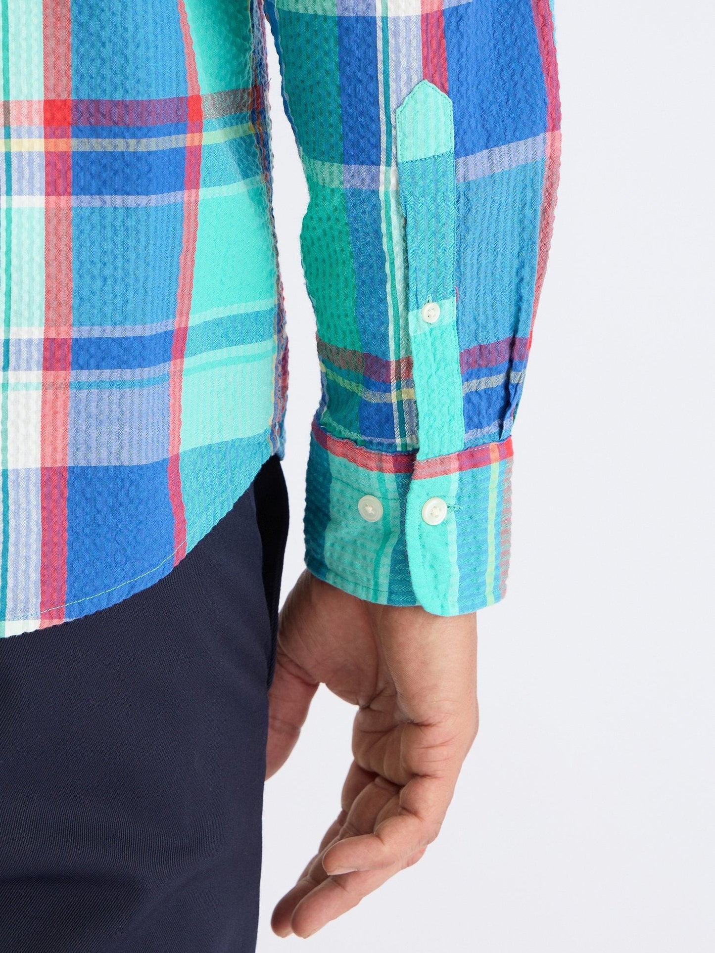 Gant Men Blue Check Collar Shirt