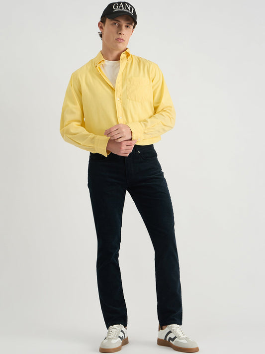 Gant Men Yellow Regular Fit Solid Polo Shirt