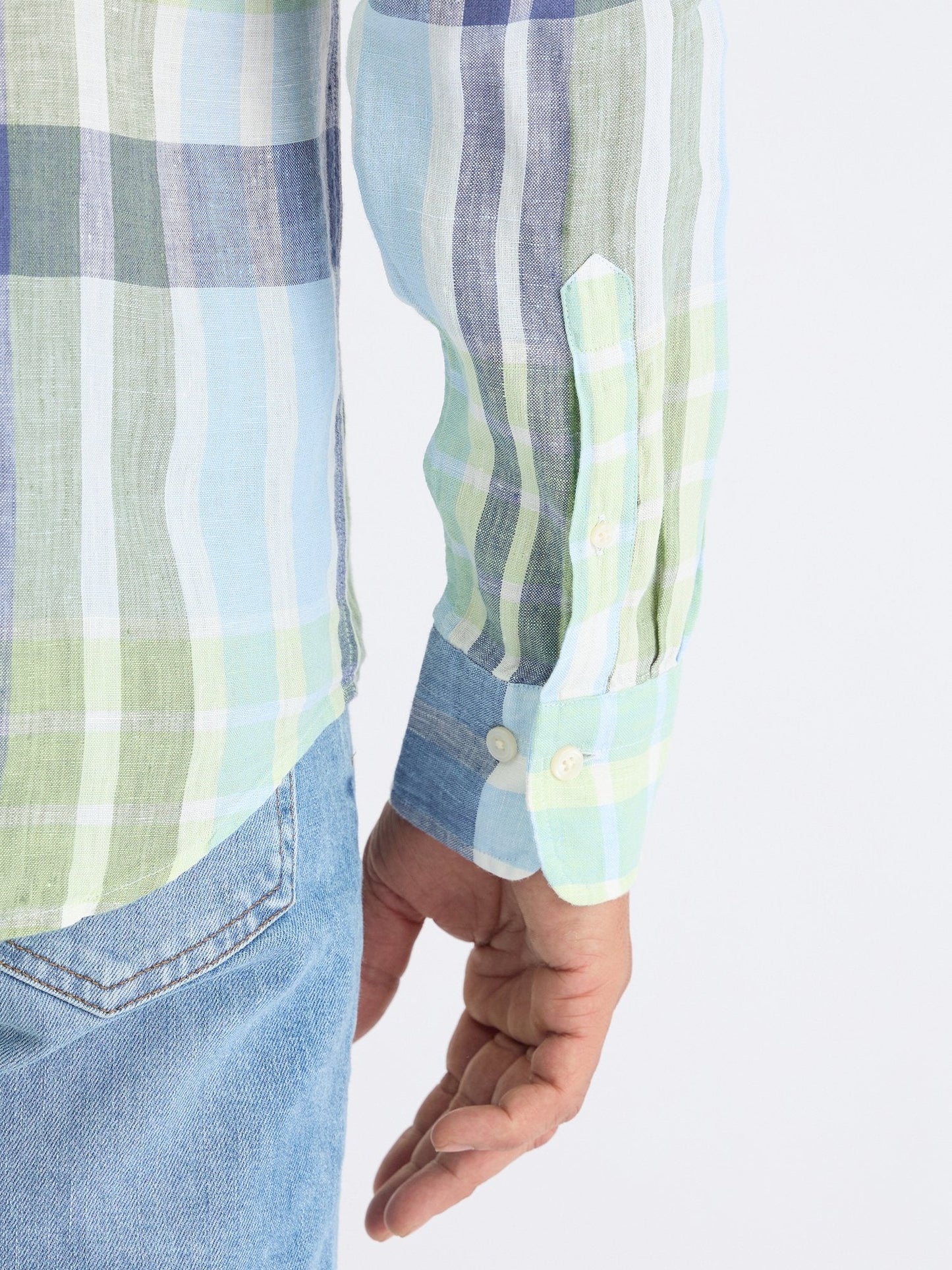 Gant Men Green Check Collar Shirt