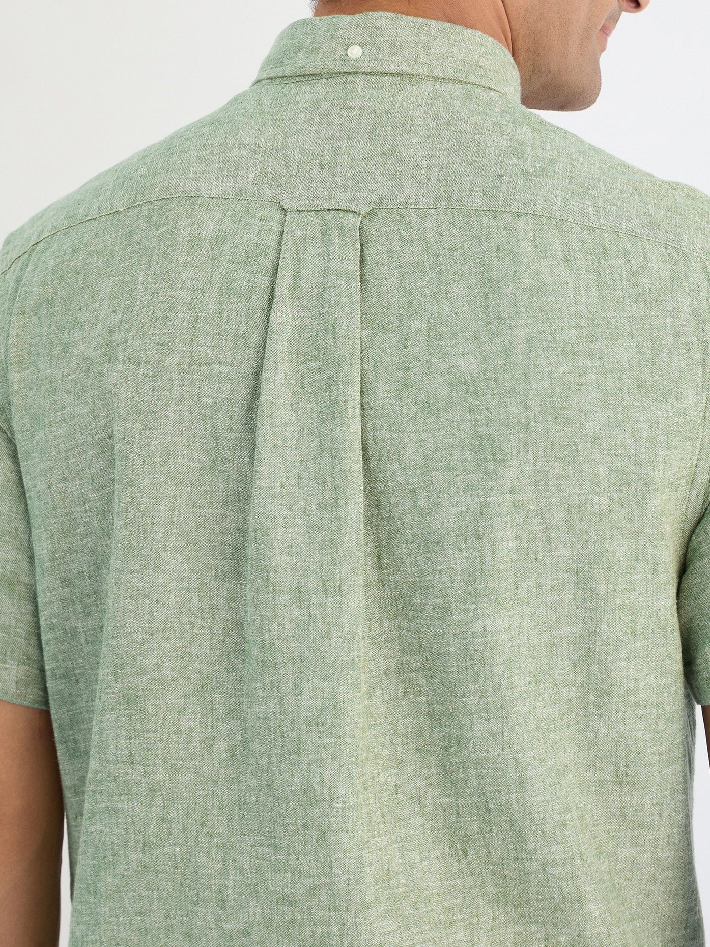 Gant Men Green Solid Collar Shirt