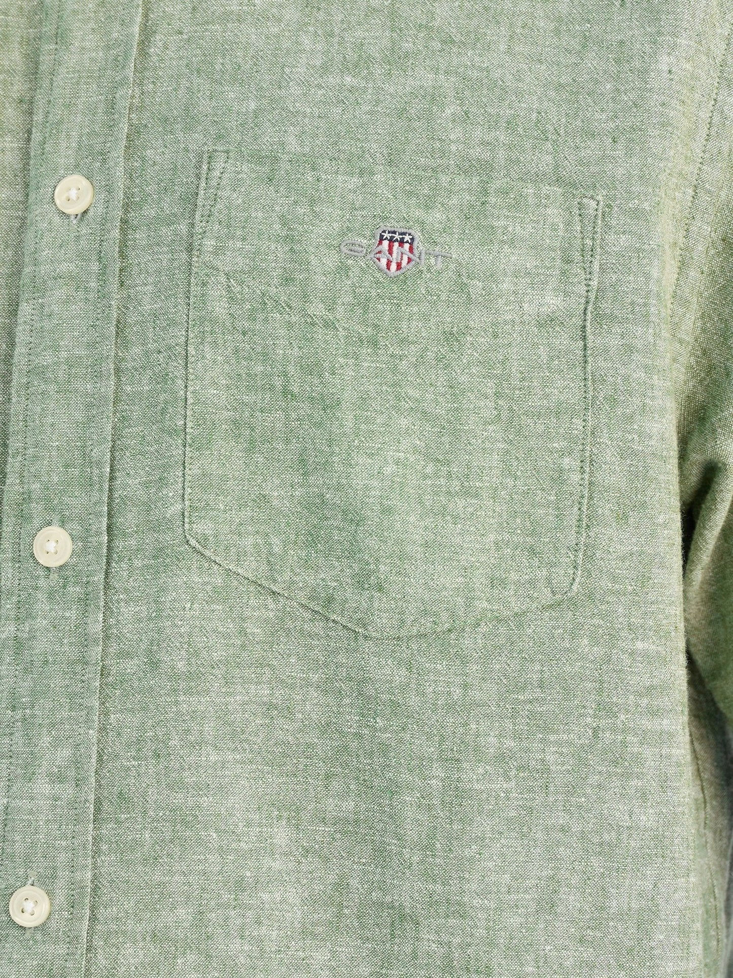 Gant Men Green Solid Collar Shirt