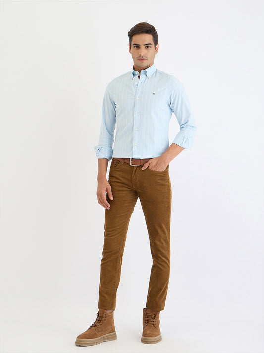 Gant Men Blue Striped Collar Shirt