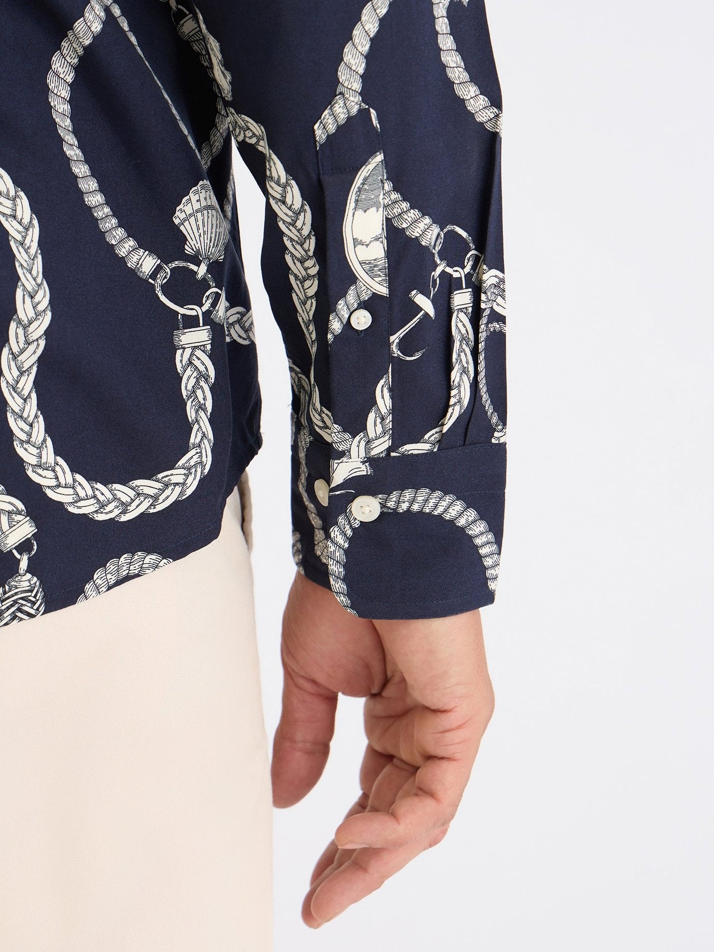 Gant Men Blue Printed Collar Shirt