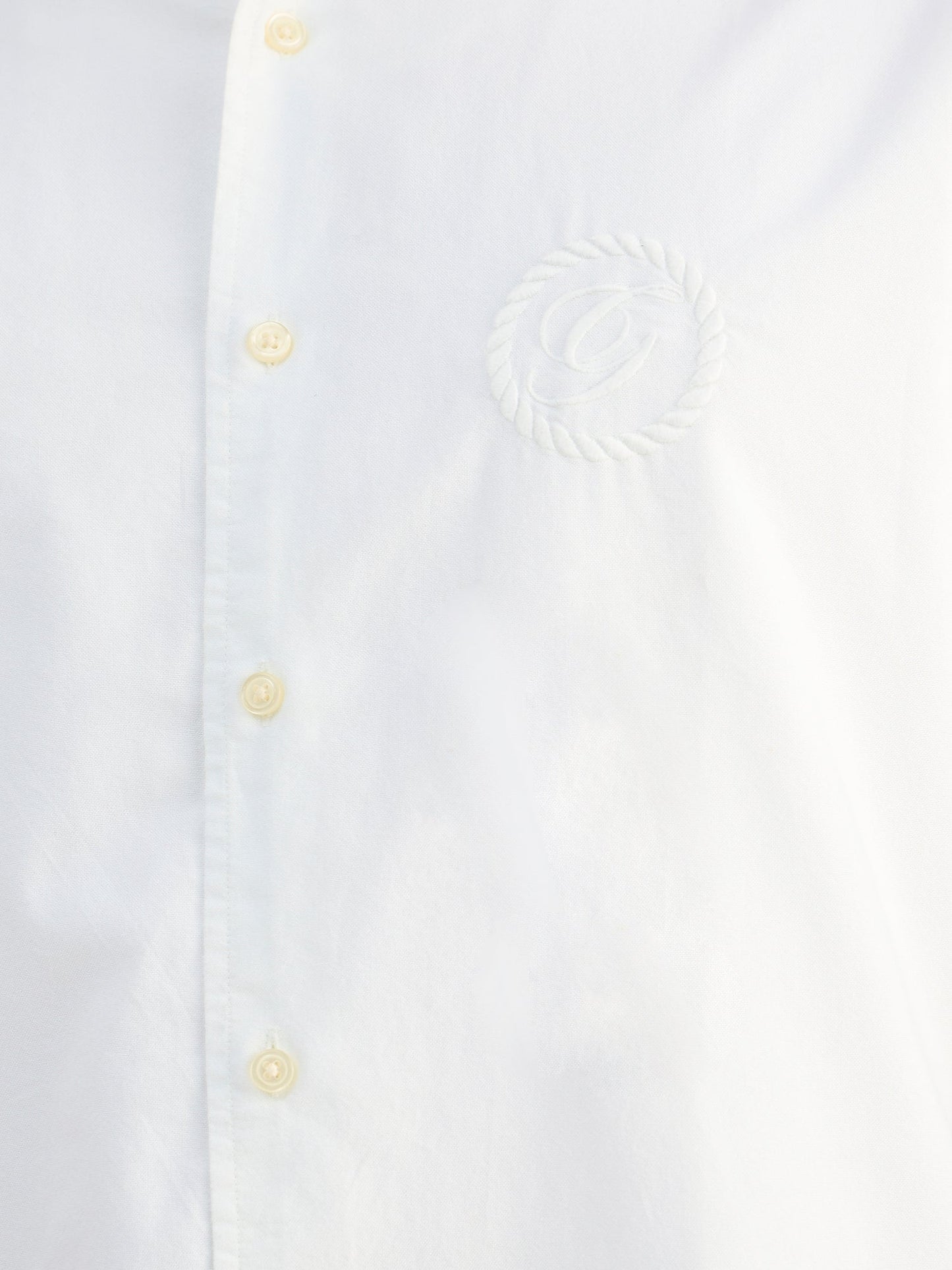 Gant Men White Regular Fit Solid Collar Neck Shirt