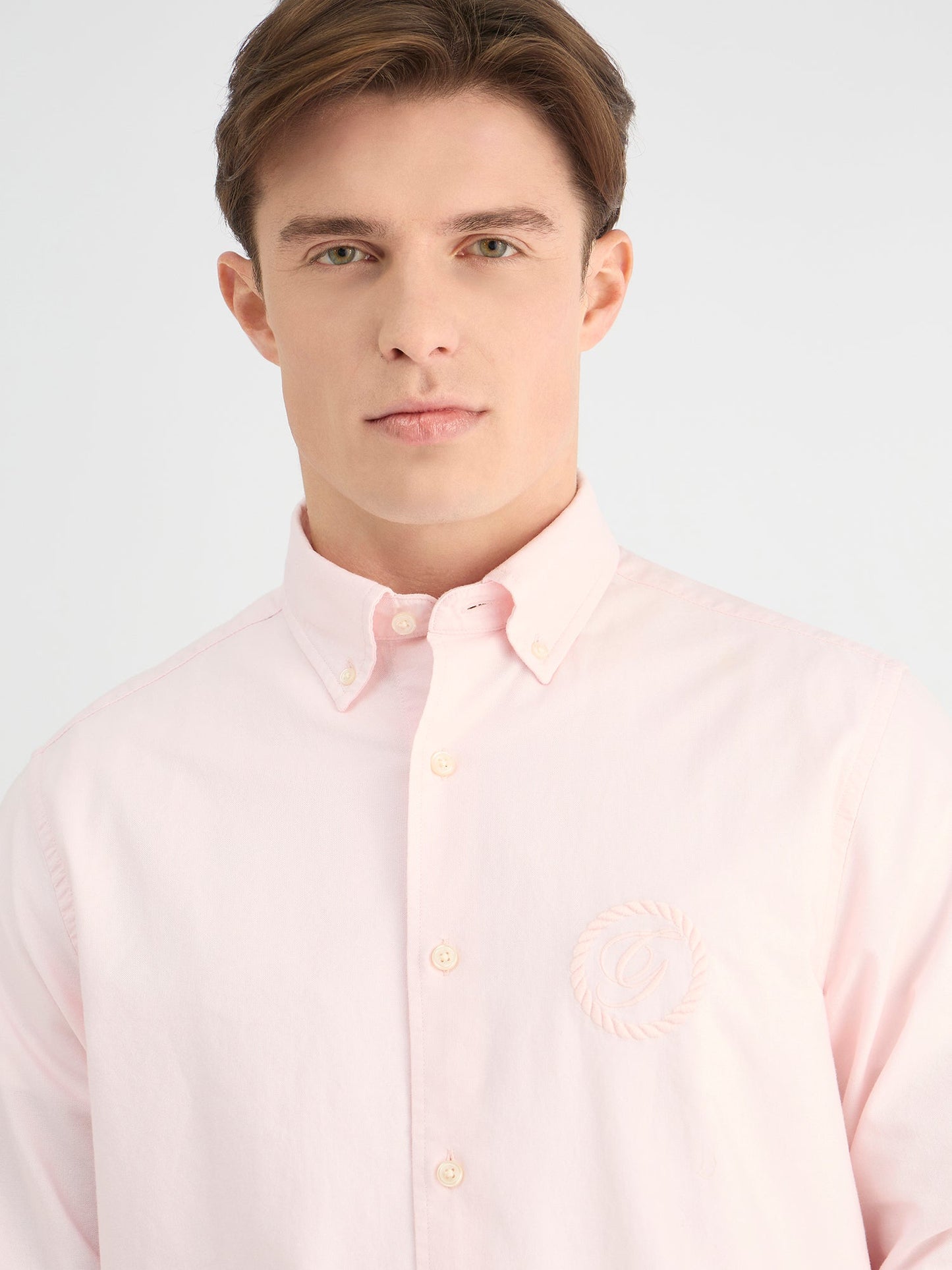 Gant Men Pink Regular Fit Solid Collar Neck Shirt