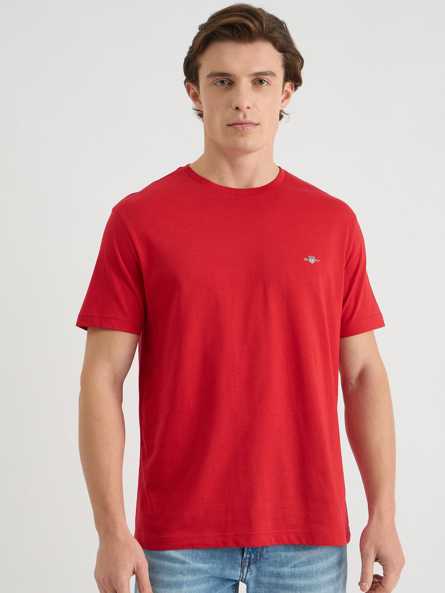 Gant Men Red Regular Fit Solid Polo Tshirt